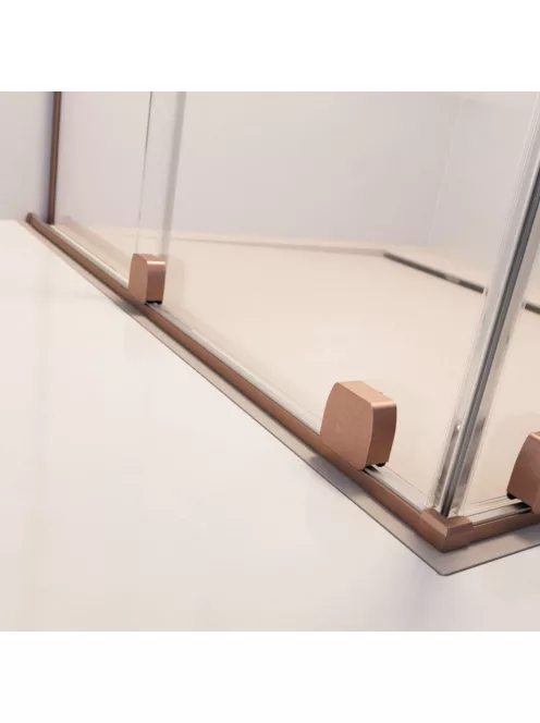 Radaway Furo Brushed Copper KDJ szögletes szálcsiszolt réz zuhanykabin 120x75 átlátszó jobbos