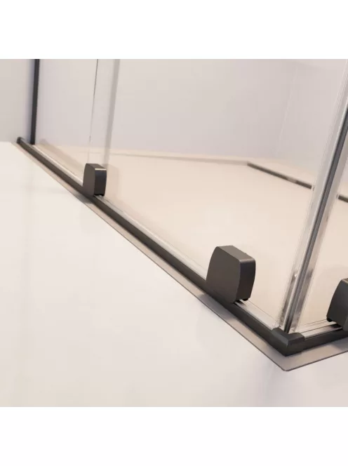 Radaway Furo Brushed GunMetal KDJ szögletes szálcsiszolt fegyvermetál zuhanykabin 100x120 átlátszó jobbos