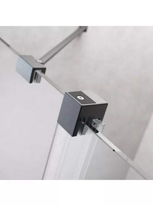 Radaway Furo Brushed GunMetal KDJ szögletes szálcsiszolt fegyvermetál zuhanykabin 120x70 átlátszó balos