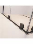 Radaway Furo Brushed GunMetal KDJ szögletes szálcsiszolt fegyvermetál zuhanykabin 120x70 átlátszó balos
