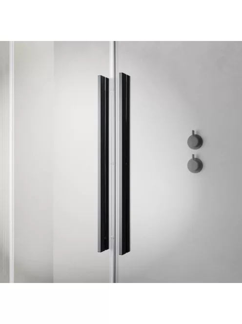 Radaway Furo Brushed GunMetal KDJ szögletes szálcsiszolt fegyvermetál zuhanykabin 120x100 átlátszó balos