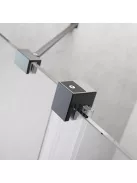 Radaway Furo Brushed GunMetal KDJ szögletes szálcsiszolt fegyvermetál zuhanykabin 150x120 átlátszó jobbos