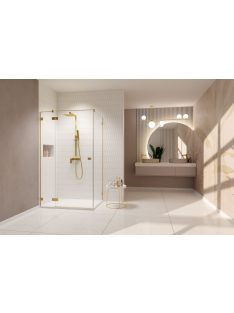   Radaway Essenza Pro Brushed Gold KDJ szögletes szálcsiszolt arany zuhanykabin 110x80 átlátszó balos