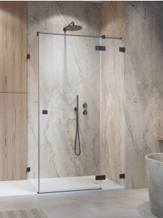   Radaway Essenza Pro Brushed GunMetal KDJ szögletes szálcsiszolt fegyvermetál zuhanykabin 80x80 átlátszó jobbos
