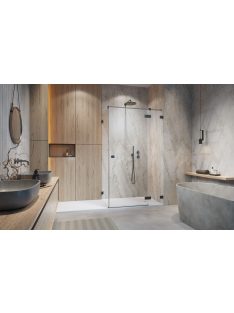   Radaway Essenza Pro Brushed GunMetal KDJ szögletes szálcsiszolt fegyvermetál zuhanykabin 110x100 átlátszó jobbos