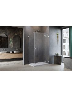  Radaway Essenza Pro Brushed Nickel KDJ szögletes szálcsiszolt króm zuhanykabin 90x75 átlátszó jobbos
