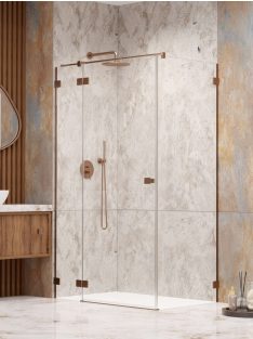   Radaway Essenza Pro Brushed Copper KDJ szögletes szálcsiszolt réz zuhanykabin 100x100 átlátszó jobbos