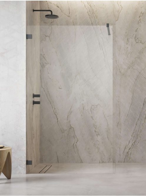 Radaway Essenza Pro Brushed GunMetal Walk-in szálcsiszolt fegyvermetál zuhanyfal 150 átlátszó