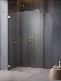   Radaway Essenza Pro Brushed Gold Walk-in szálcsiszolt arany zuhanyfal 100 átlátszó