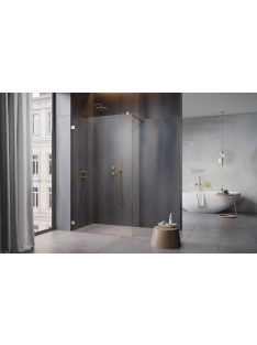   Radaway Essenza Pro Brushed Gold Walk-in szálcsiszolt arany zuhanyfal 155 átlátszó