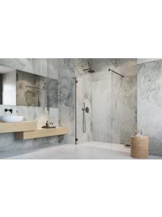   Radaway Essenza Pro Black Walk-in fekete zuhanyfal 95 átlátszó
