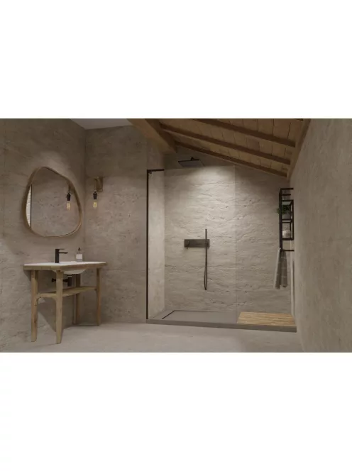 Radaway Modo SL II Black Walk-in fekete zuhanyfal 100 átlátszó jobbos
