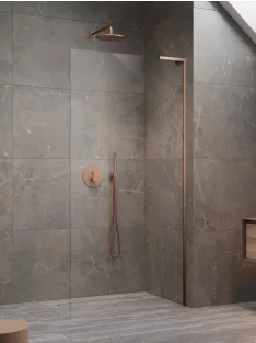   Radaway Modo SL II Brushed Copper Walk-in szálcsiszolt réz zuhanyfal 65 átlátszó balos