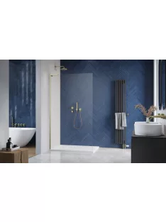   Radaway Modo SL II Brushed Gold Walk-in szálcsiszolt arany zuhanyfal 100 átlátszó jobbos