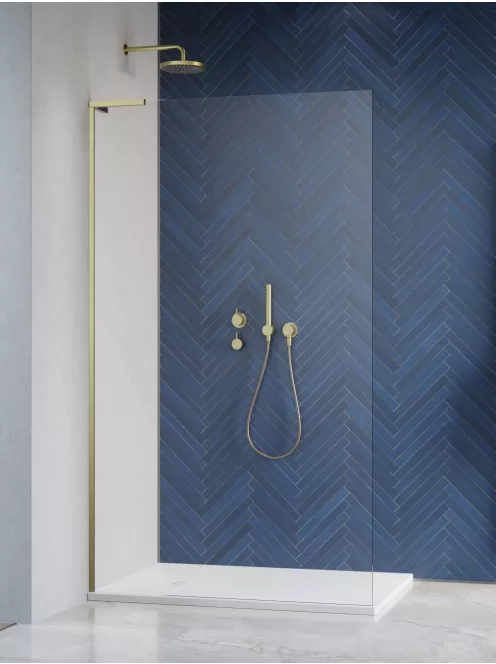 Radaway Modo SL II Brushed Gold Walk-in szálcsiszolt arany zuhanyfal 100 átlátszó jobbos