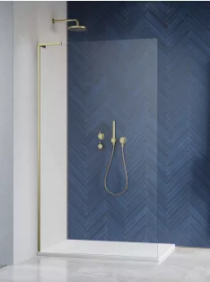   Radaway Modo SL II Brushed Gold Walk-in szálcsiszolt arany zuhanyfal 105 átlátszó balos