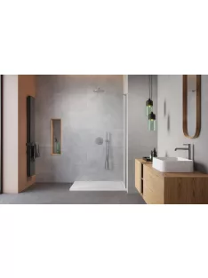   Radaway Modo SL II Brushed Nickel Walk-in szálcsiszolt króm zuhanyfal 80 átlátszó balos