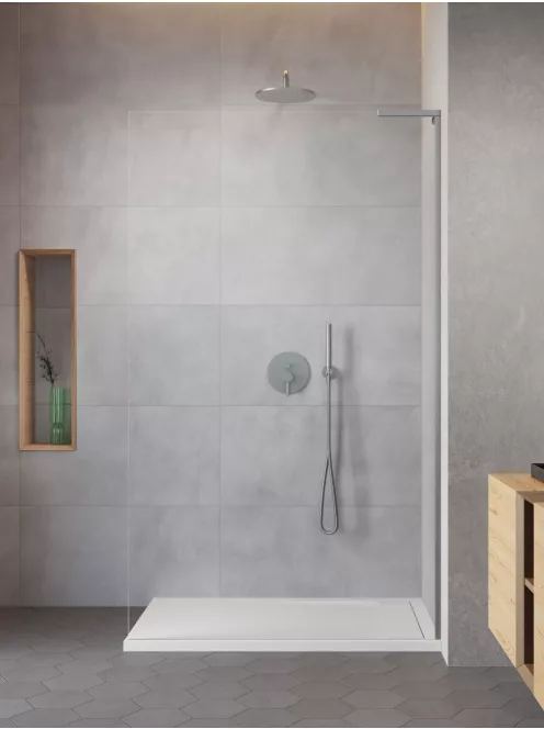 Radaway Modo SL II Brushed Nickel Walk-in szálcsiszolt króm zuhanyfal 90 átlátszó jobbos
