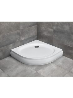   Radaway Patmos A íves zuhanytálca 90x90 fehér, ajándék szifonnal