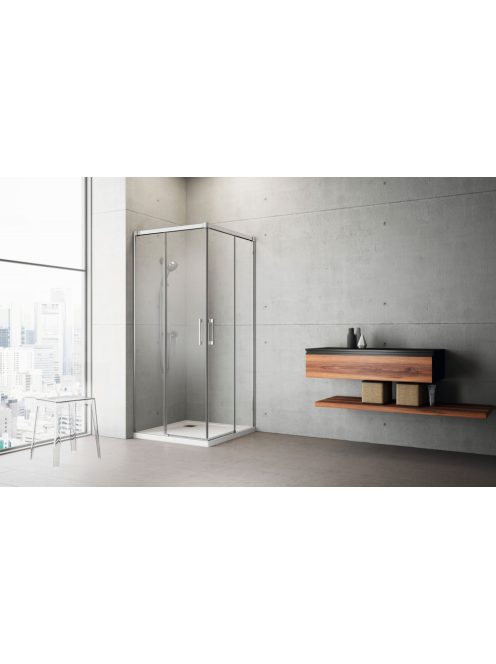 Radaway Idea KDD szögletes zuhanykabin 75x90 átlátszó