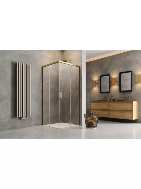 Radaway Idea Gold KDD szögletes arany zuhanykabin 70x100 átlátszó