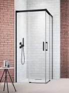 Radaway Idea Black KDD szögletes fekete zuhanykabin 120x75 átlátszó