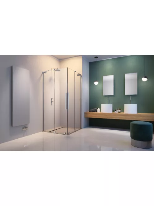 Radaway Furo SL KDD szögletes zuhanykabin 80x80 átlátszó
