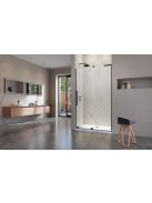 Radaway Furo SL Black DWJ fekete zuhanyajtó 110 átlátszó balos