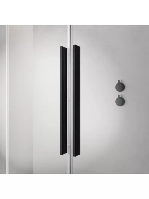 Radaway Furo SL Black PND II fekete kádparaván 120 átlátszó balos