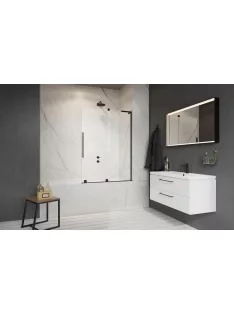   Radaway Furo SL Black PND II fekete kádparaván 120 átlátszó jobbos