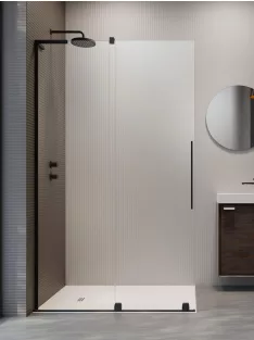   Radaway Furo SL Black Walk-in fekete zuhanyfal 80 átlátszó jobbos
