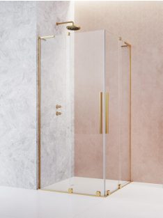  Radaway Furo SL Gold KDD szögletes arany zuhanykabin 100x100 átlátszó