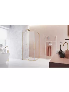   Radaway Furo SL Gold KDD szögletes arany zuhanykabin 120x120 átlátszó