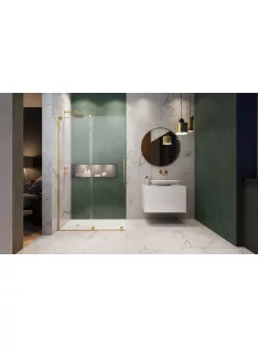   Radaway Furo SL Gold Walk-in arany zuhanyfal 110 átlátszó jobbos
