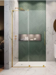   Radaway Furo SL Gold Walk-in arany zuhanyfal 120 átlátszó jobbos
