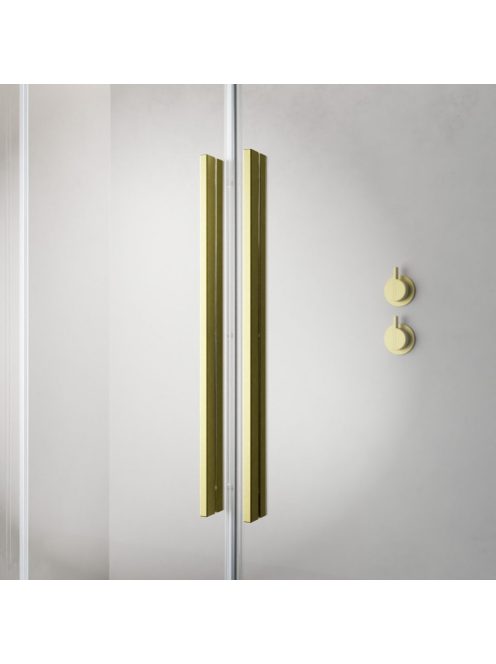 Radaway Furo SL Brushed Gold DWJ szálcsiszolt arany zuhanyajtó 90 átlátszó balos