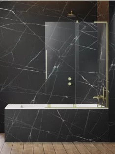   Radaway Furo SL Brushed Gold PND II szálcsiszolt arany kádparaván 100 átlátszó balos