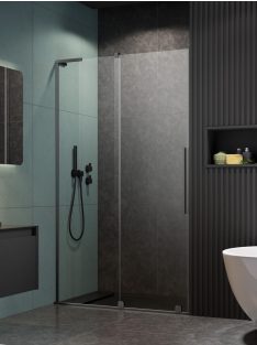   Radaway Furo SL Brushed Gunmetal DWJ szálcsiszolt fegyvermetál zuhanyajtó 100 átlátszó balos