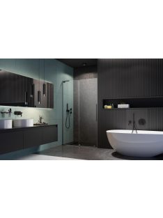   Radaway Furo SL Brushed Gunmetal DWJ szálcsiszolt fegyvermetál zuhanyajtó 120 átlátszó balos