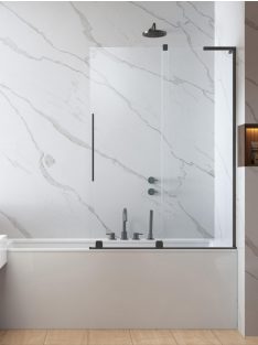   Radaway Furo SL Brushed GunMetal PND II szálcsiszolt fegyvermetál kádparaván 100 átlátszó balos
