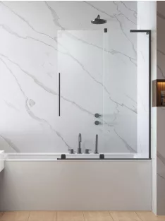   Radaway Furo SL Brushed GunMetal PND II szálcsiszolt fegyvermetál kádparaván 110 átlátszó balos