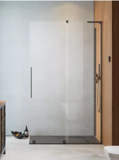   Radaway Furo SL Brushed GunMetal Walk-in szálcsiszolt fegyvermetál zuhanyfal 80 átlátszó jobbos