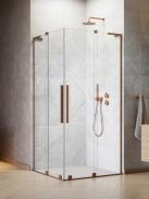 Radaway Furo SL Brushed Copper KDD szögletes szálcsiszolt réz zuhanykabin 90x110 átlátszó