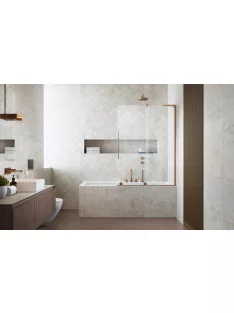   Radaway Furo SL Brushed Copper PND II szálcsiszolt réz kádparaván 110 átlátszó balos