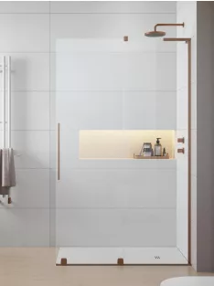   Radaway Furo SL Brushed Copper Walk-in szálcsiszolt réz zuhanyfal 110 átlátszó balos