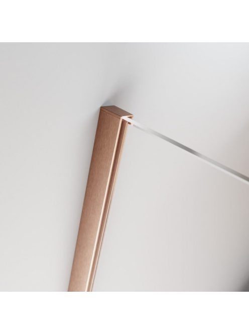 Radaway Furo SL Brushed Copper Walk-in szálcsiszolt réz zuhanyfal 120 átlátszó jobbos