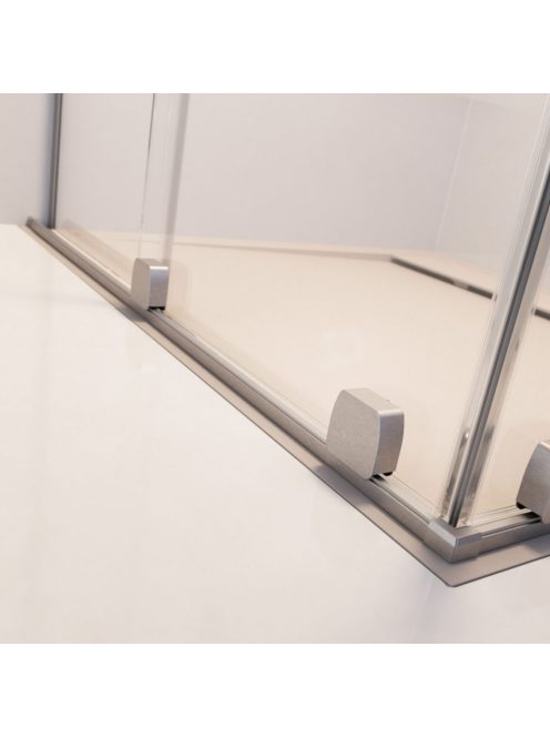Radaway Furo SL Brushed Nickel DWJ szálcsiszolt króm zuhanyajtó 90 átlátszó jobbos