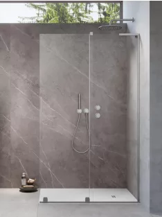   Radaway Furo SL Brushed Nickel Walk-in szálcsiszolt króm zuhanyfal 110 átlátszó jobbos