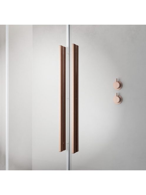 Radaway Furo SL Brushed Copper DWJ szálcsiszolt réz zuhanyajtó 110 átlátszó jobbos