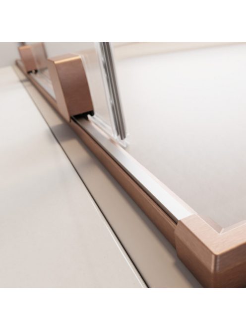 Radaway Furo SL Brushed Copper DWJ szálcsiszolt réz zuhanyajtó 110 átlátszó jobbos